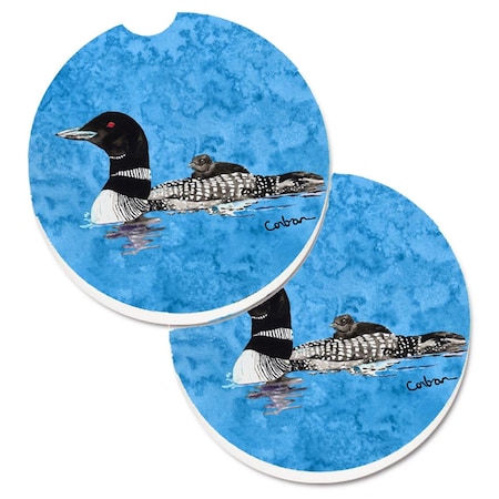 Momma And Baby Loon Set Of 2 Cup Holder Car Coaster